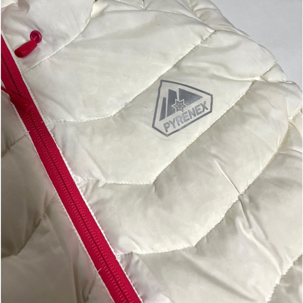 Women’s Pyrenex Down Jacket Puffy Quilted Vest Hoodie Size 34 White - Picture 3 of 8